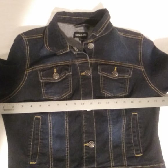 New Look women's size L dark wash jean jacket - Picture 7 of 13